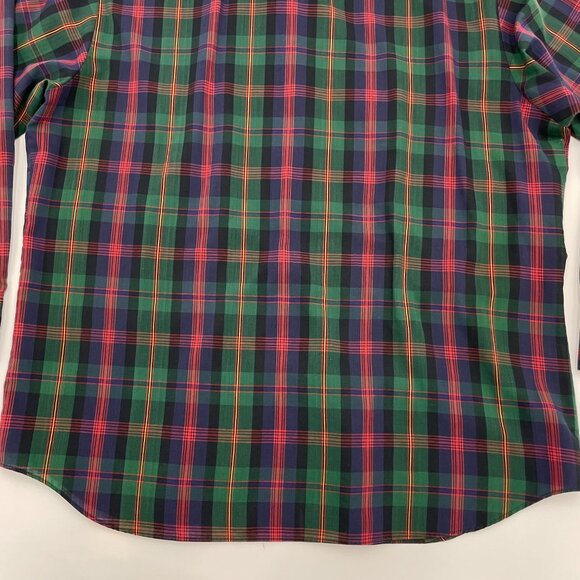 Vintage Men's Shirt Button-Up Plaid Size XL Distressed Kingsport Christmas Green - Picture 14 of 14